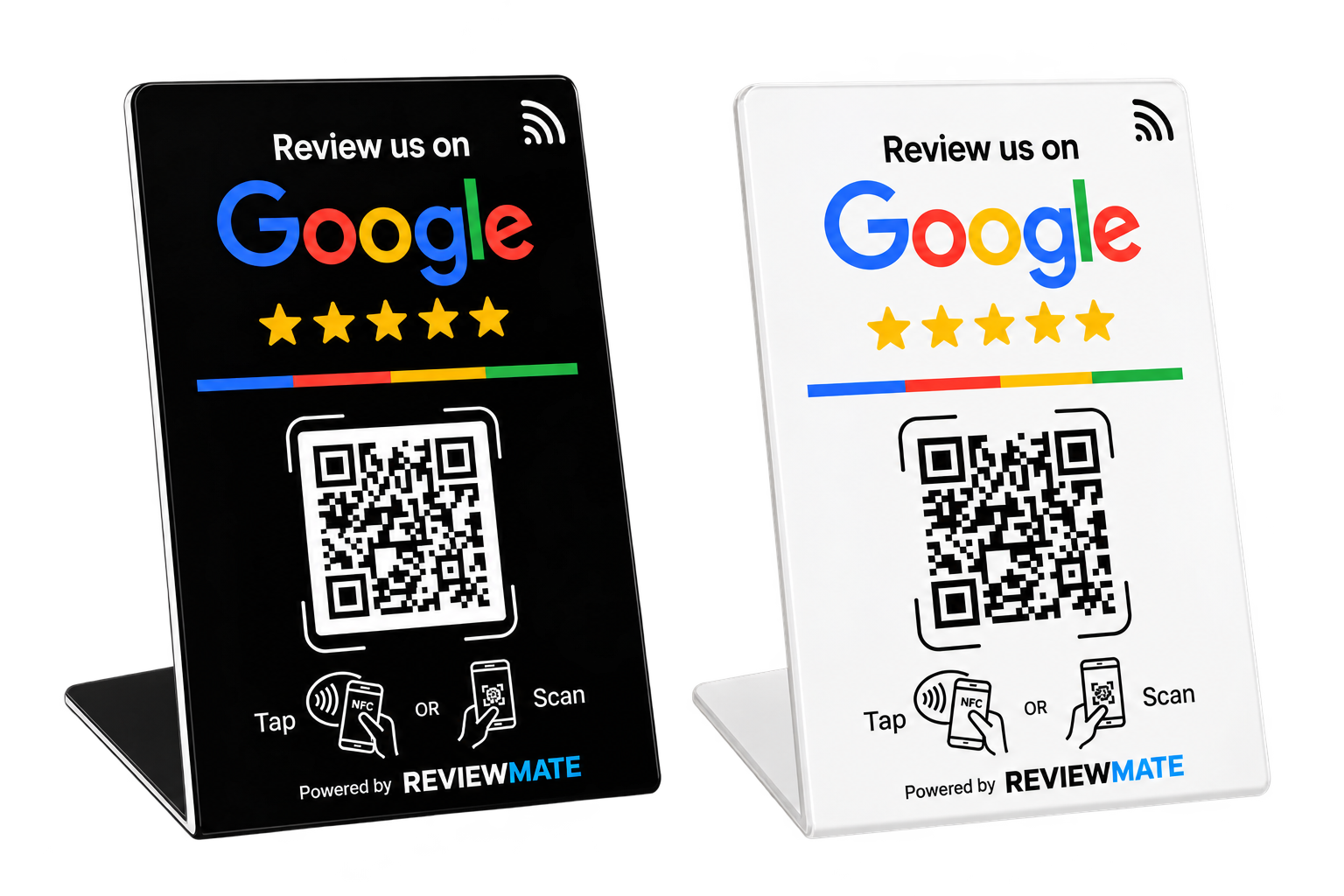 Black NFC Google Review Stand by Review Mate